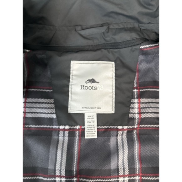 ROOTS 73 Men's Gray Full Zip Vest Traillake Plaid Lined Logo - Picture 6 of 7